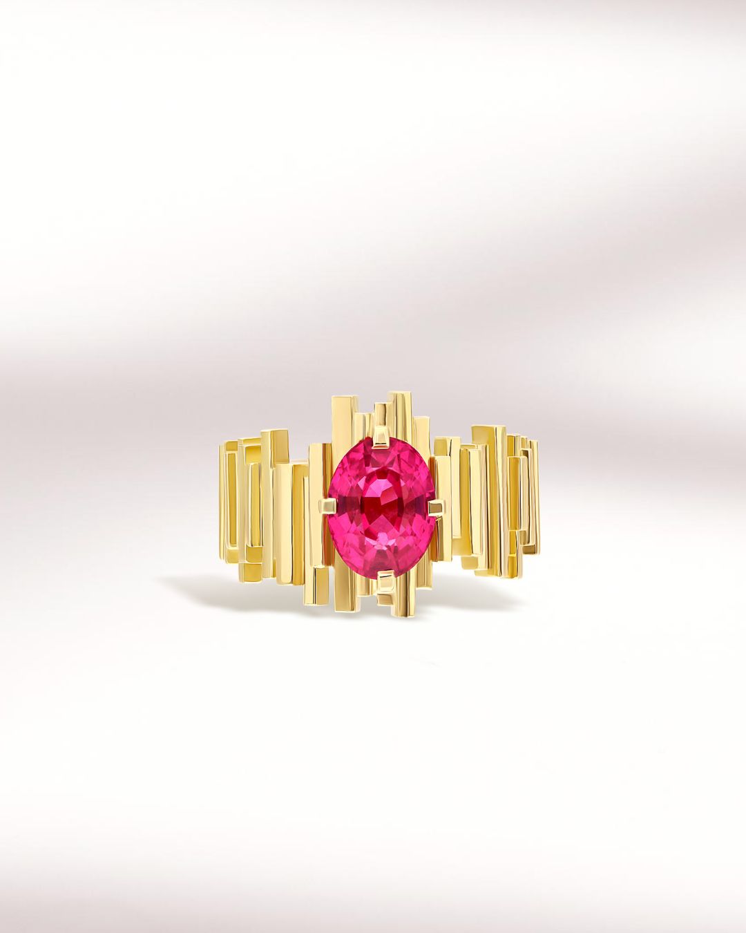 Bague de célébration avec spinelle Mahenge