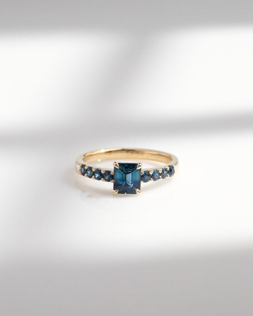 Bague de fiançailles avec Saphir Teal