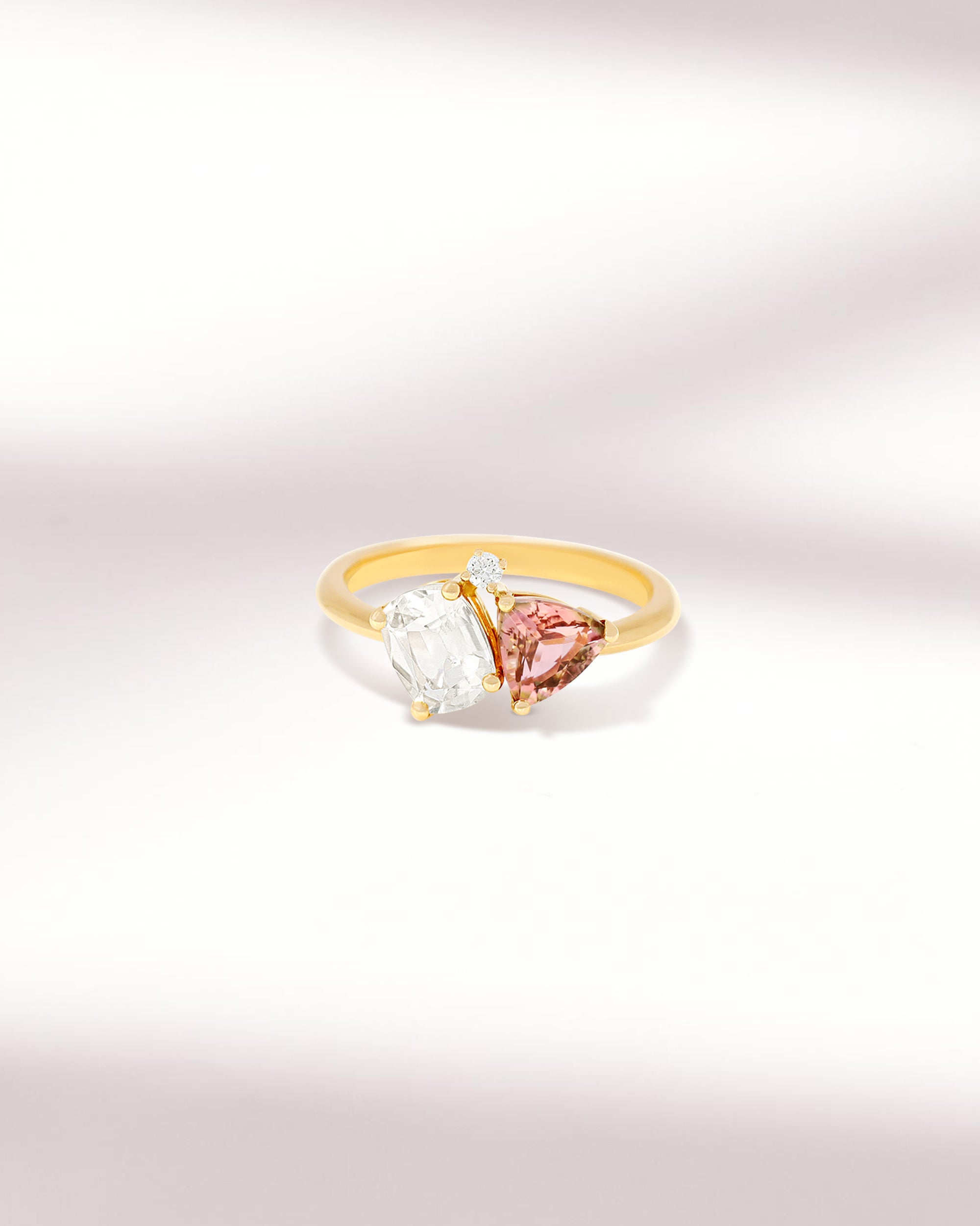 Bague de fiançailles avec tourmalines