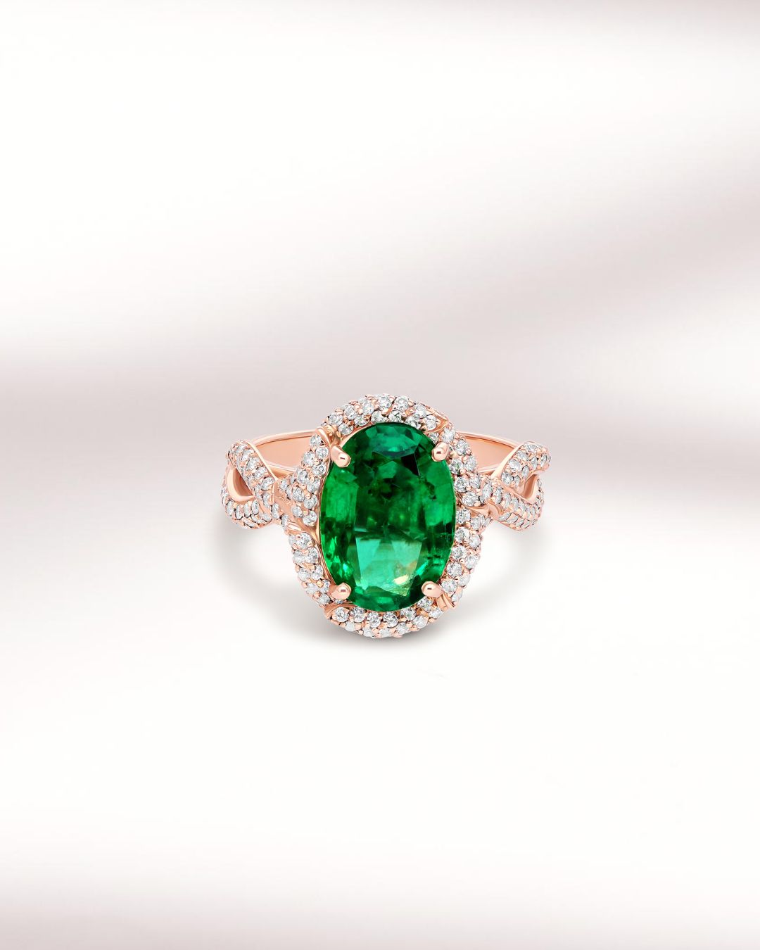 Bague de célébration avec émeraude de Zambie