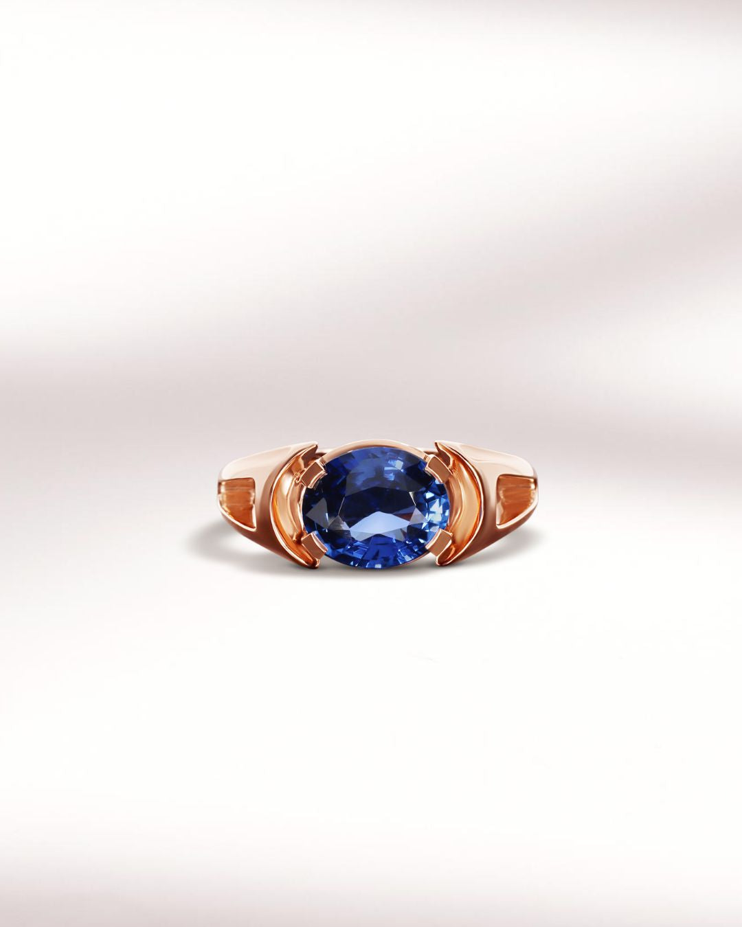 Bague d'anniversaire avec saphir bleu