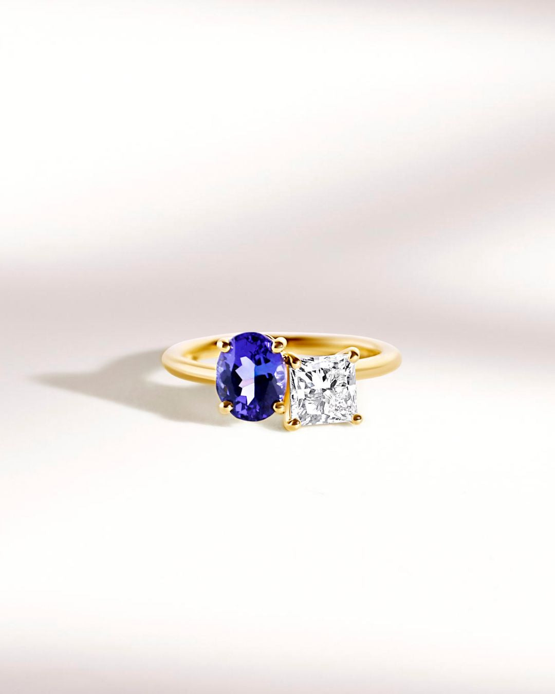 Bague Toi&Moi avec Tanzanite et Diamant