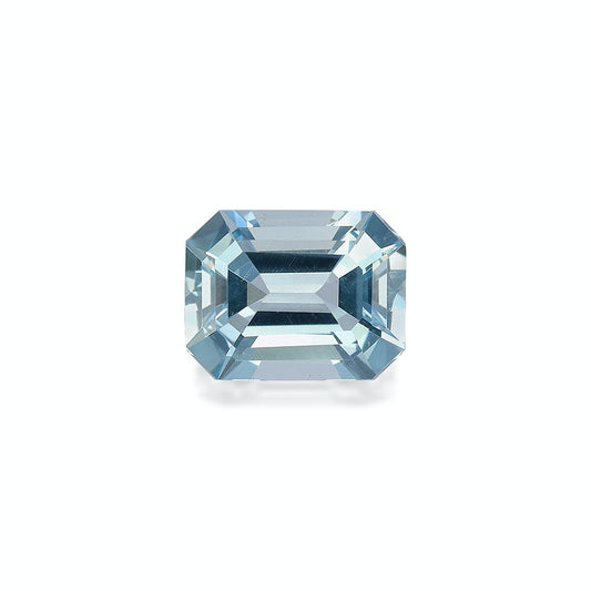 L'Aigue-Marine · 1,86ct de Bonnot Paris met en valeur ses tailles nettes et symétriques et son éclat subtil, avec une teinte bleu clair qui se détache sur un fond blanc uni.