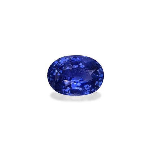 Le saphir bleu Bonnot Paris « Saphir Bleu · 3,22 ct » est un saphir bleu ovale facetté aux reflets bleu profond. Présenté sur un fond blanc, il met en valeur sa clarté et son éclat.
