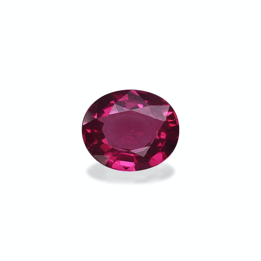 Une Tourmaline Cuprifère ronde, rose foncé, de Bonnot Paris, de 2,06 ct, aux facettes accrocheuses, est présentée sur un fond blanc uni.