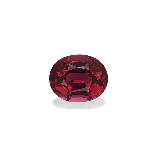La Tourmaline Rose Bonnot Paris, une pierre précieuse ovale polie de 6,49 ct avec des facettes réfléchissantes, sertie sur un fond blanc.