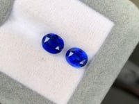 Paire Saphir bleu 4.08ct